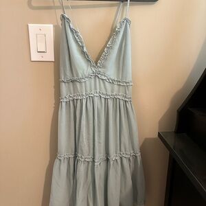 Light Blue Ruffle Dress